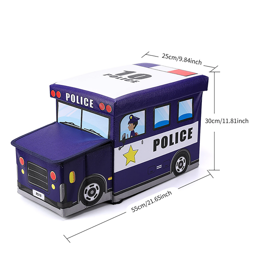 Bus Shape Storage Box (Blue) – Police Van