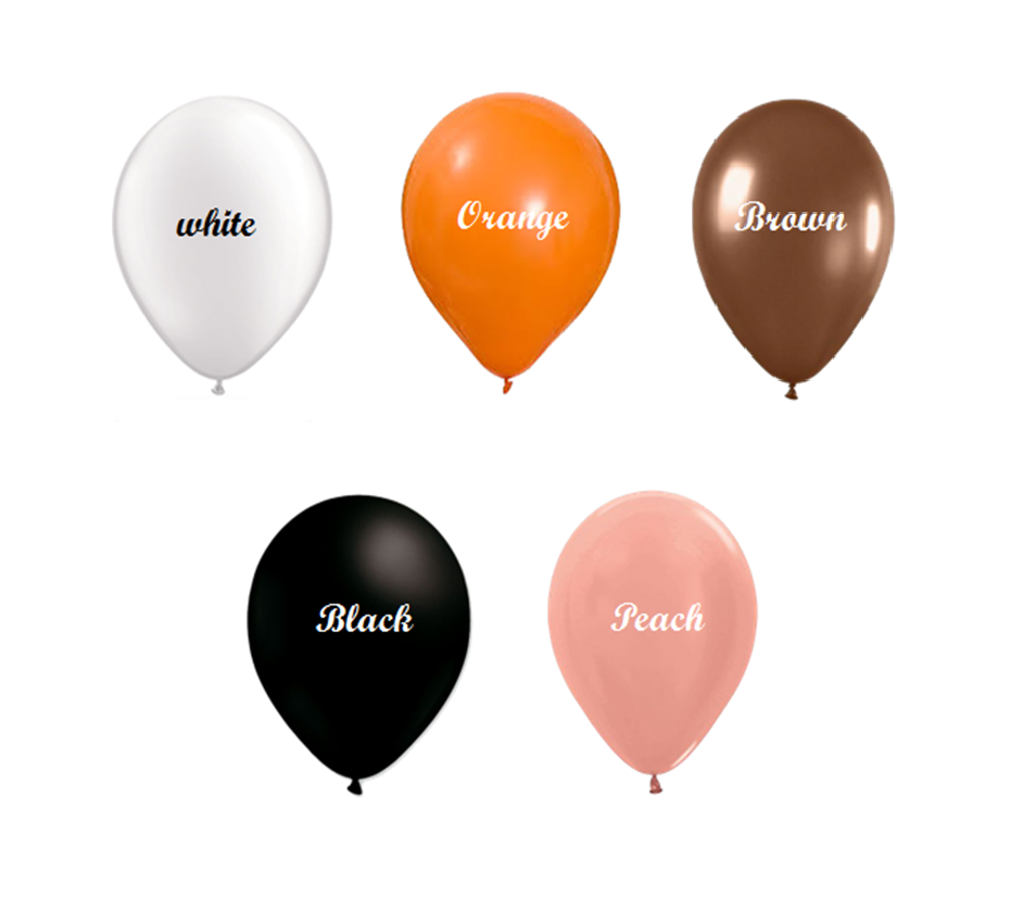 Plain Coloured Balloons