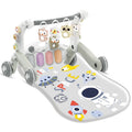 Joyous 2 in 1 Baby Musical Piano Play Mat With Push Walker Grey
