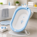 FOLDABLE BABY BATH TUB WITH STAND - BLUE