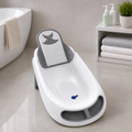BABY BATH TUB WITH CUSHION SUPPORT - GREY