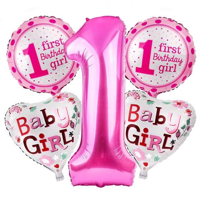 1st Birthday Foil Balloons