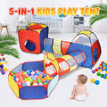 5 in 1 Multicolor Ball Pit Tunnel Tent House + Free 50 Balls 3078