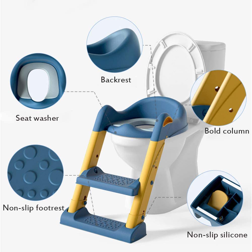 Toilet Ladder Potty Training Seat – Milky - L-003