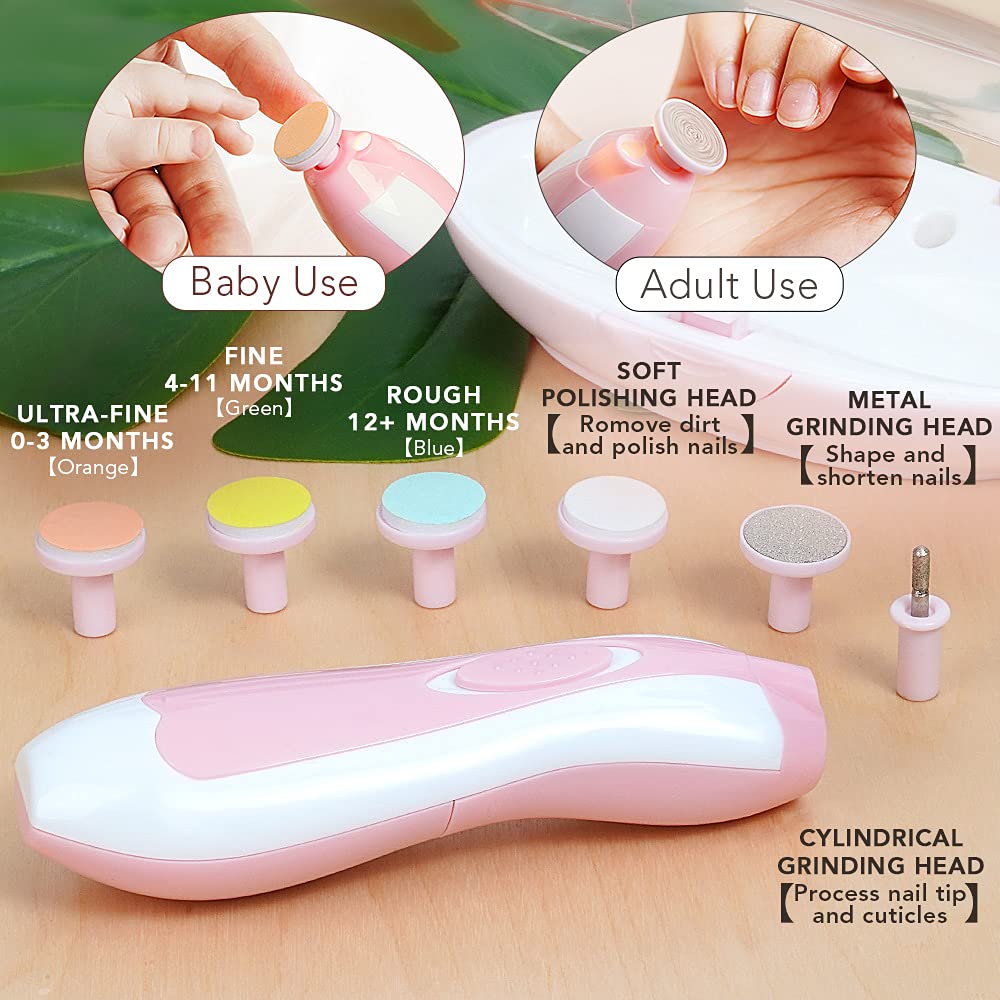Infants To Adults Electric Led Light Nail Trimmer