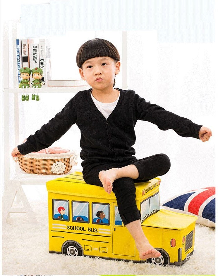 Bus Shape Storage Box (Pink) – School Van