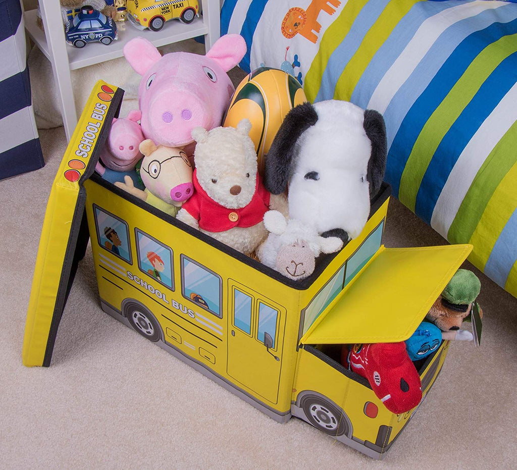 Bus Shape Storage Box (Yellow) – School Van