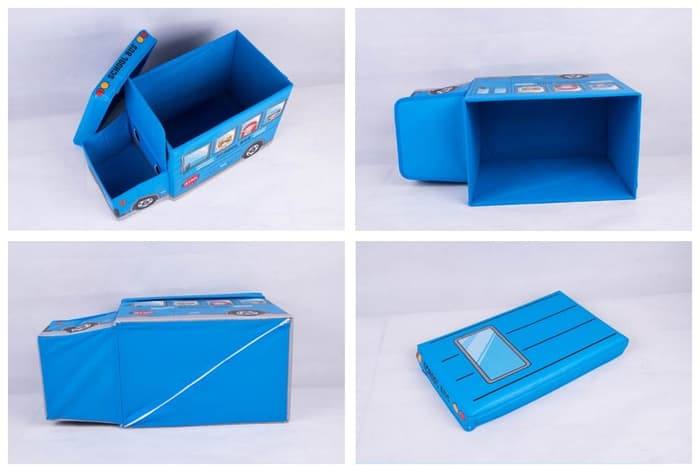 Bus Shape Storage Box (Yellow) – School Van
