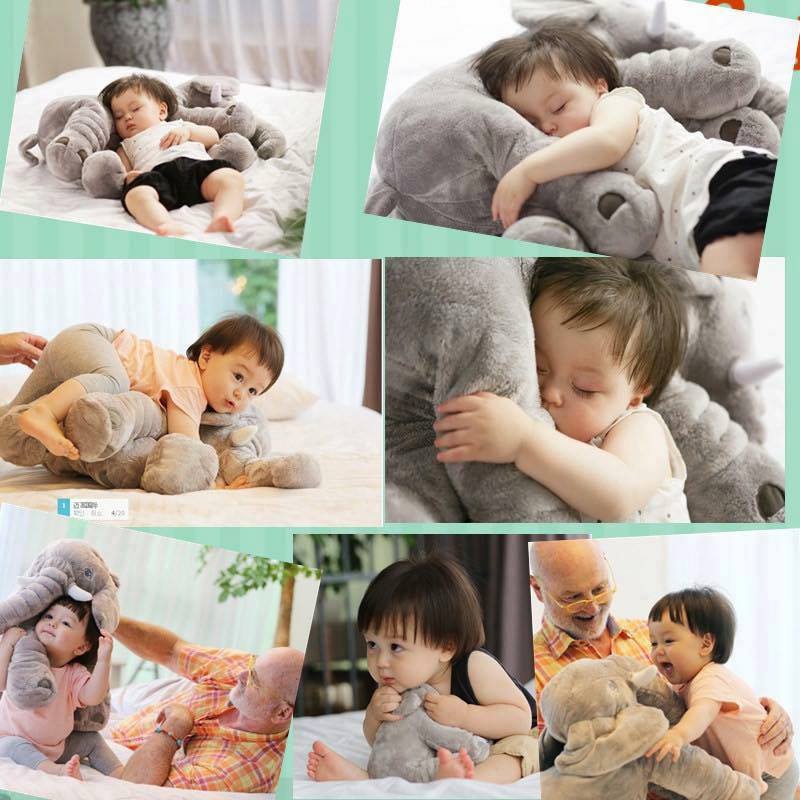 Elephant Stuffed Cuddling Pillow