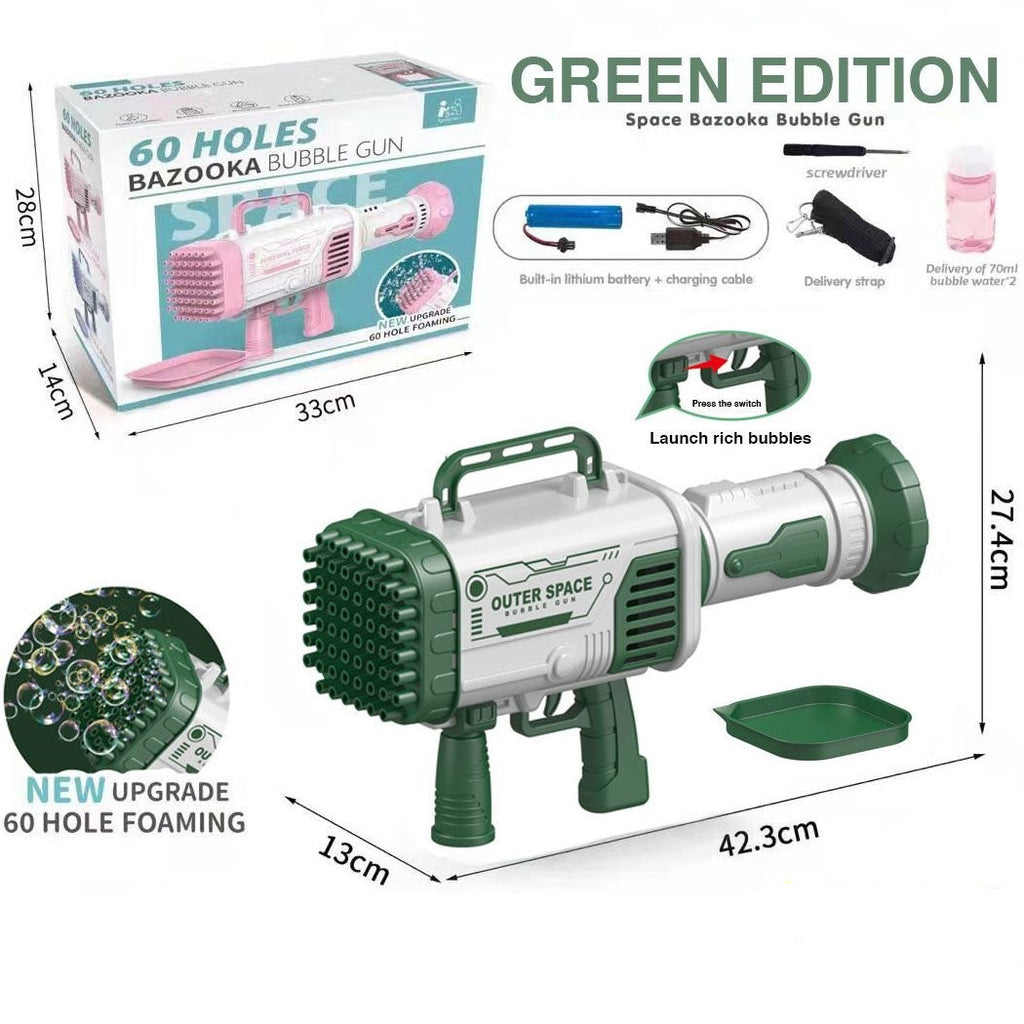 60-Hole Rocket Launcher Bubble Machine Bubble Gun