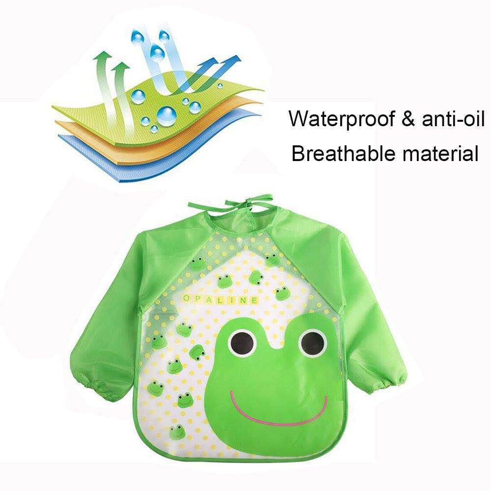 Baby Silicon Full Sleeves Apron Bibs