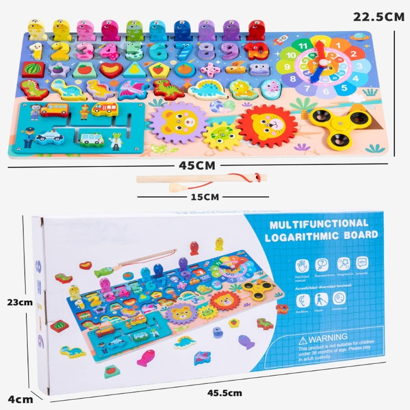 8 in 1 Multifunctional Wooden Puzzle Board