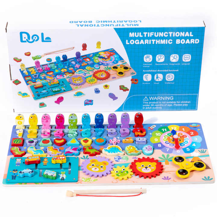 8 in 1 Multifunctional Wooden Puzzle Board