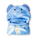 Cartoon Character Baby Hooded Towel Blanket Blue Elephant