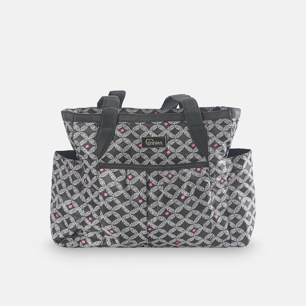 Baby Diaper Bag Black Printed - T5004-A