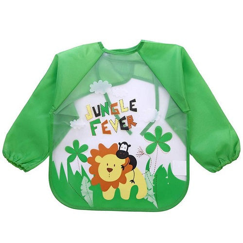 Baby Silicon Full Sleeves Apron Bibs