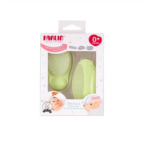 Farlin Baby Comb &amp; Brush Set (Green) - BF-150A
