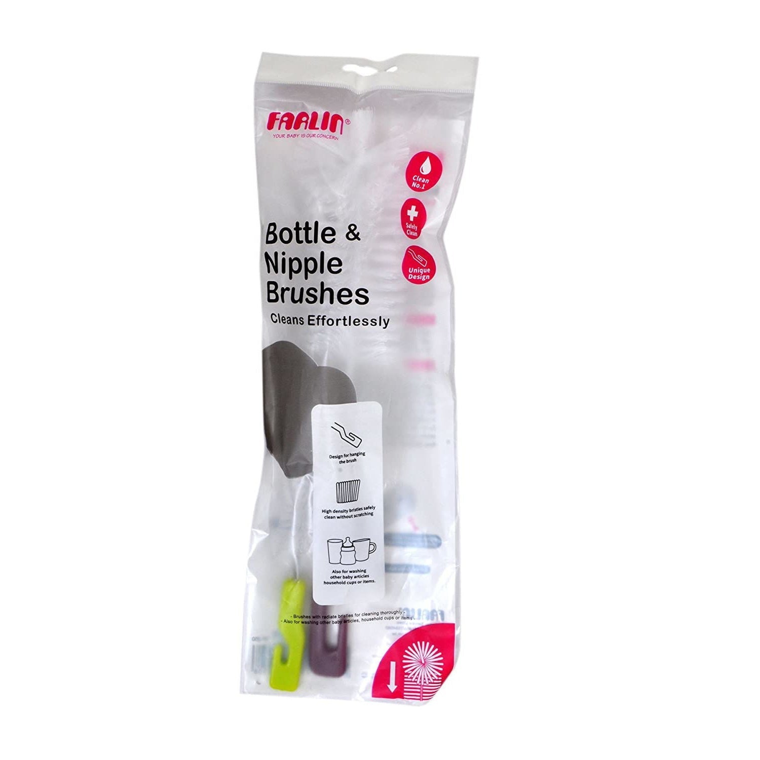 Farlin Bottle &amp; Nipple Brush - BF-250