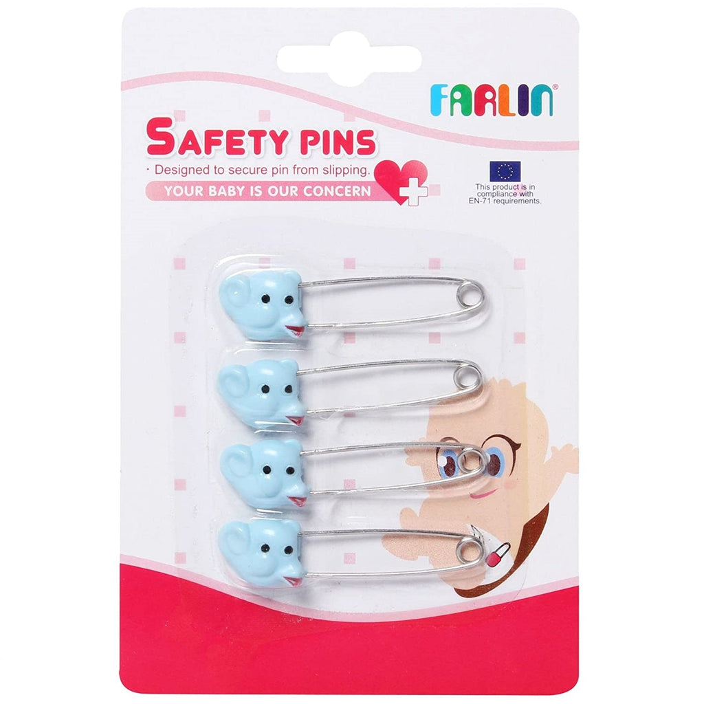 Farlin Four Animal Safety Pins Blue - BF-120