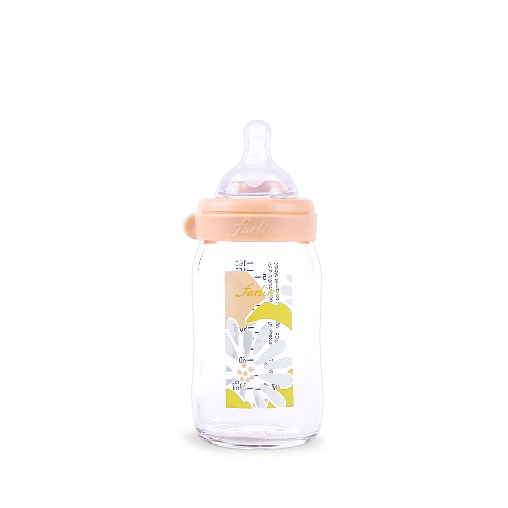 Farlin Wide Neck Glass Feeder 160ml-Pink-AB-32011