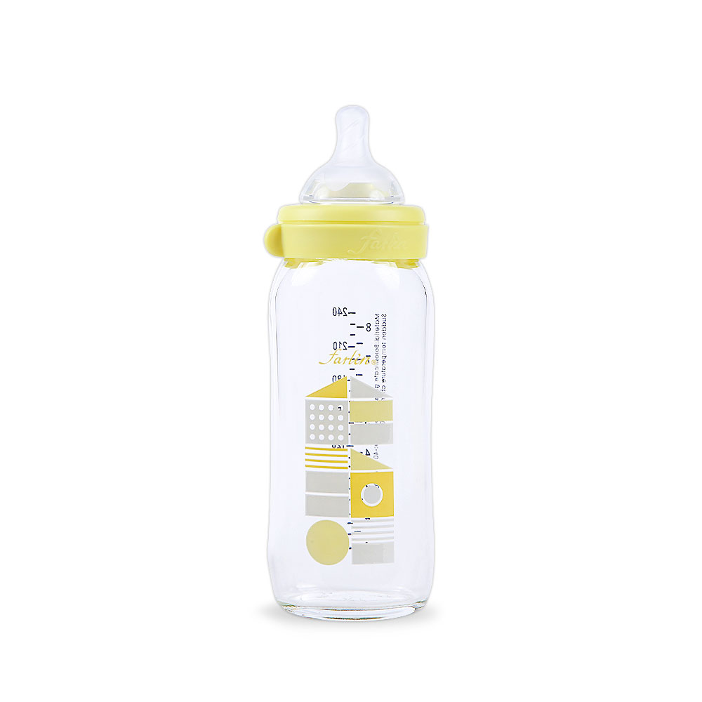 Farlin Wide-Neck Glass Feeding Bottle 240ml -AB-32012