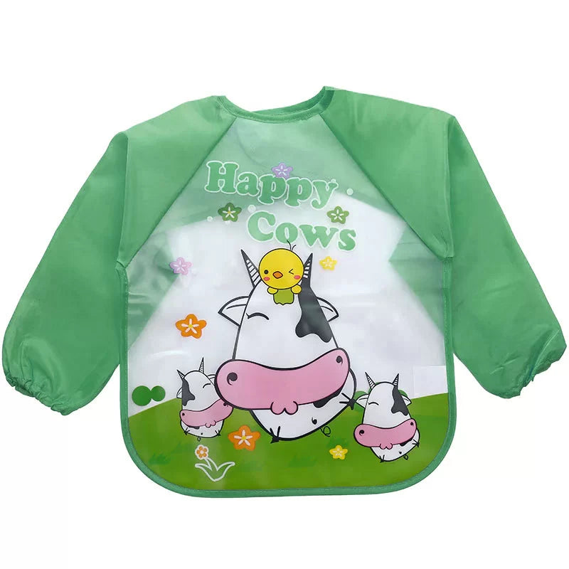 Baby Silicon Full Sleeves Apron Bibs