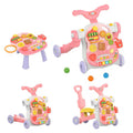 Huanger 4 in 1 Multifunction Baby Walker With Music - Pink