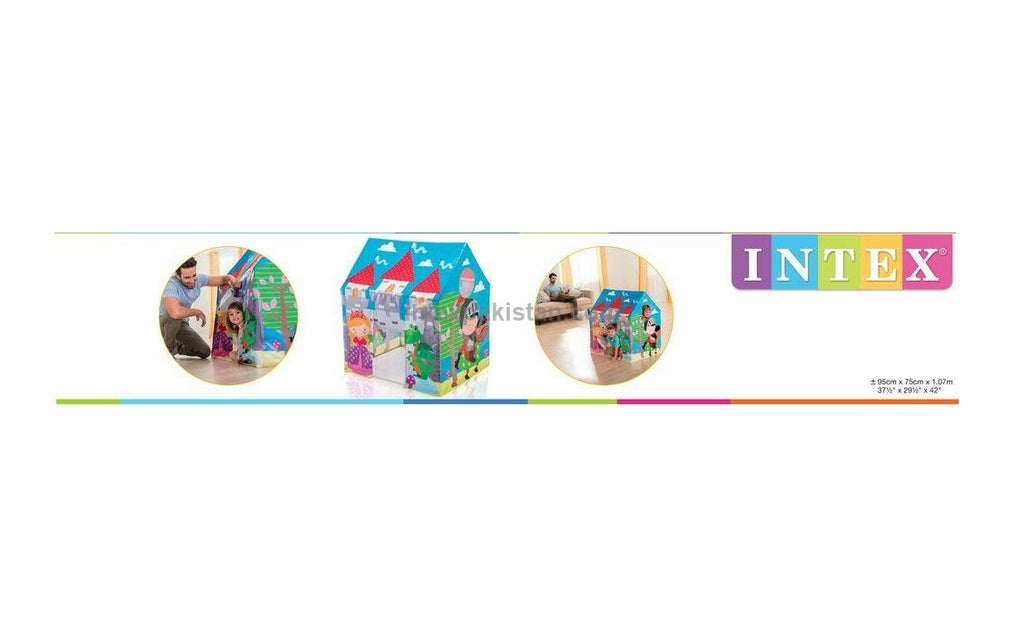 INTEX Play Tent House (37.5" X 29.5" X 42") 95Cm x75cm x107cm - 45642