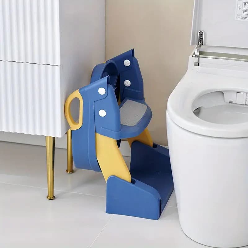 Infantes (L004) 2 in 1 Foldable Potty Training Seat with Ladder Blue
