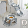 Infantes (L004) 2 in 1 Foldable Potty Training Seat with Ladder Grey