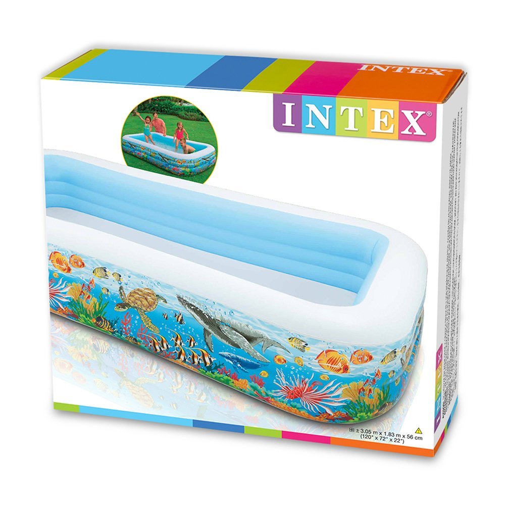 Intex Swim Center Tropical Reef Family Pool ( 120 L X 72 W X 22 H ) Inches - 58485