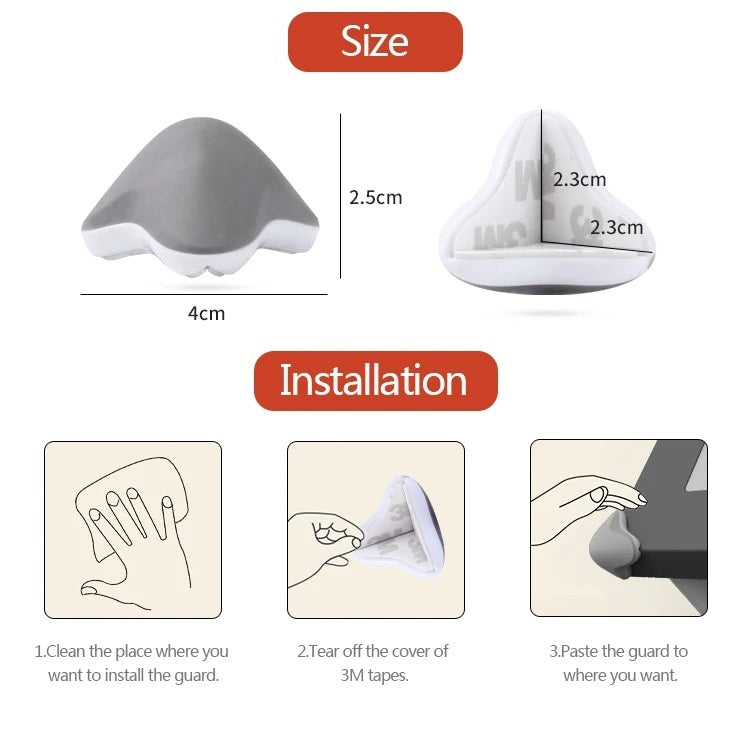 Pack of 4 Baby Safety Protective Corner Guard
