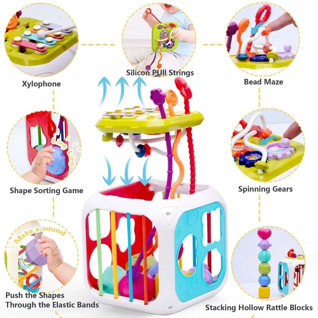 Shape Sorting Box 7 In 1 Sensory Cube