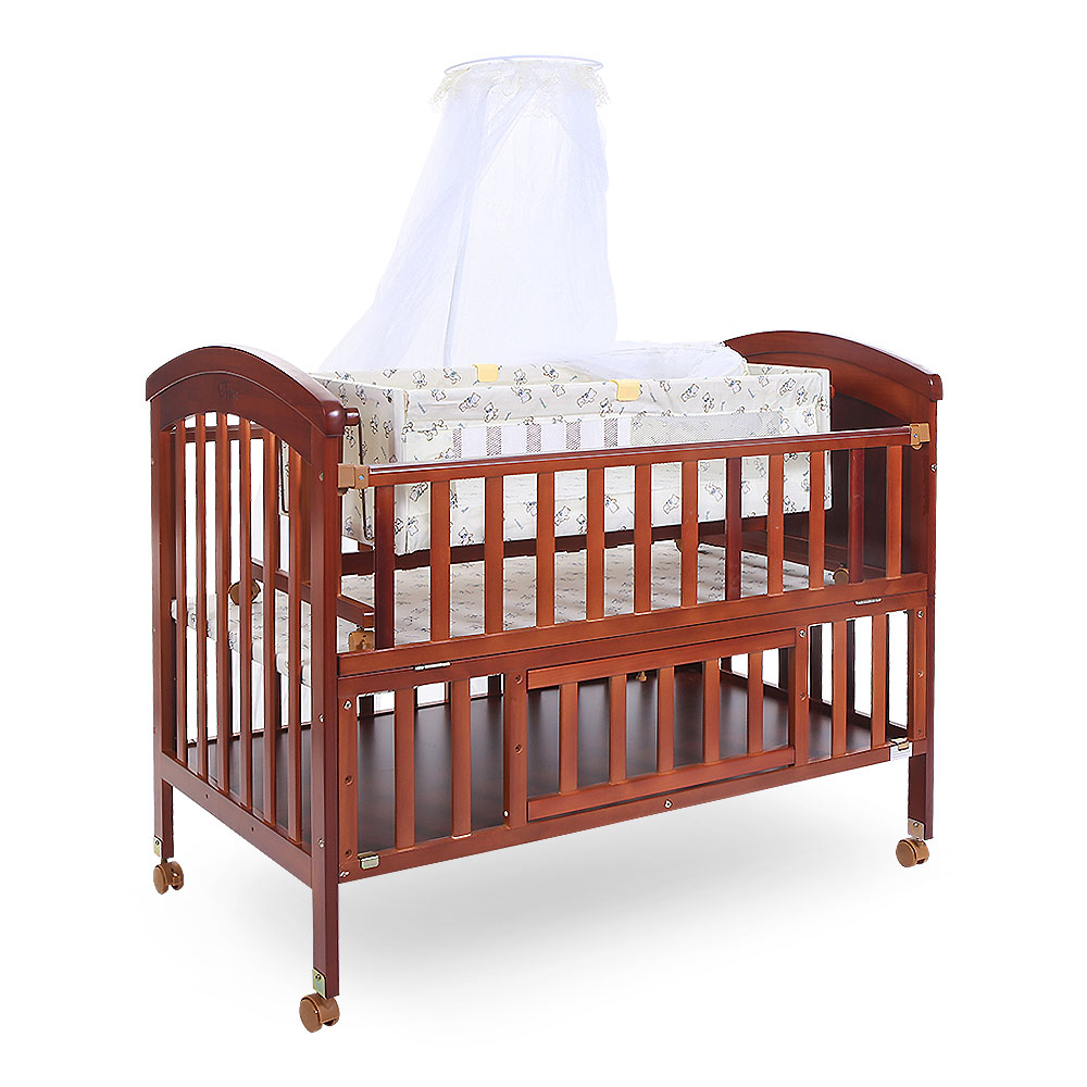 Tinnies Wooden Cot/Crib -Brown-T902-021