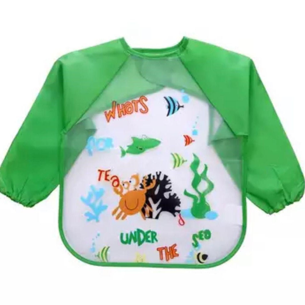 Baby Silicon Full Sleeves Apron Bibs