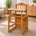 Wooden Baby Feeding High Chair With Table